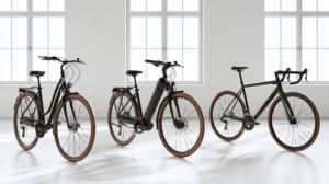 Stadsfiets, e-bike en sportfiets naast elkaar vergeleken